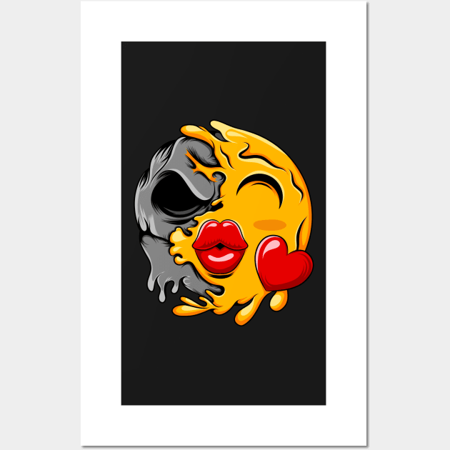 Kiss Zombie Emoji Wall Art by D3monic